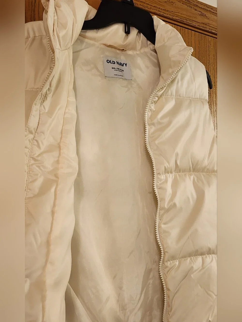 Old Navy Off White Water-Resistant Puffer Vest Girls Size XXL Plus (NWT)